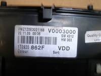 Instrumentenkombination aus VW TOURAN (1T1, 1T2) Instrumentenkombination aus VW TOURAN (1T1, 1T2)